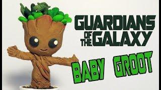 Tutorial Como hacer a Baby Groot Guardians of the Galaxy Plastilina - How to make Baby Groot