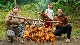 Traditional Vietnamese smoked chicken processing process, farm life, SURVIVAL ALONE