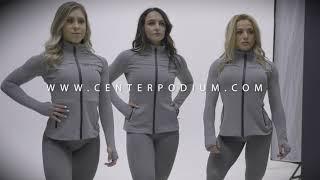 Center Podium Women's Apparel with Bojana Vasiljevic, Hope Harper, and Chloe Davis.