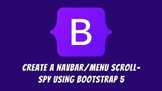 How to create a navbar/menu scrollspy using Bootstrap 5