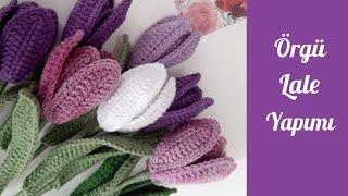 Örgü Lale Yapımı / Tığ İşi Lale Yapımı/BuketlikLale/Knit Tulip/Crochet Tulip Making(Detaylı Anlatım)