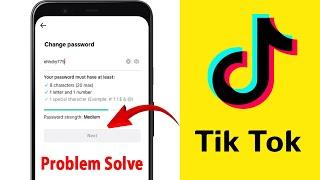 How to Fix Tiktok Password Problem | Tiktok Password Problem kaise kare | Tiktok Password issue