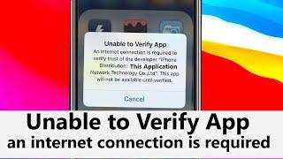 How to fix unable to verify app an internet connection is required iOS 16 | iOS 16 / 2023