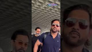 MS Dhoni Looks Dapper In Shades At The Airport, Watch | Viral Video  #shorts  #msdhoni #viralshorts