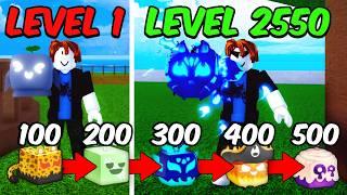 Noob To MAX LEVEL But Every 100 Level My Fruit Changes in Blox Fruits [FULL MOVIE]