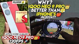 WHY IQOO NEO 9 PRO BETTER THAN IPHONE’S IN 2024•IQOO NEO 9 PRO REVIEW•BGMI/PUBG TEST 2024•120FPS