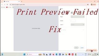 Google Chrome Print Preview: Failed Fix | Print Preview Failed in Chrome