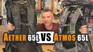 Osprey Aether 65 L VS Atmos 65 L Backpack REVIEW | What's the Difference?