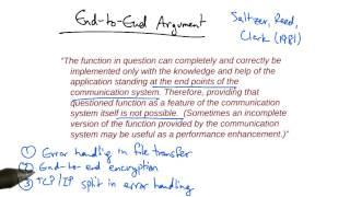 End to End Argument - Georgia Tech - Network Implementation