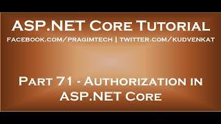 Authorization in ASP NET Core
