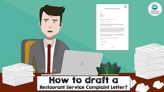 How to write a complaint letter for poor Restaurant Service?