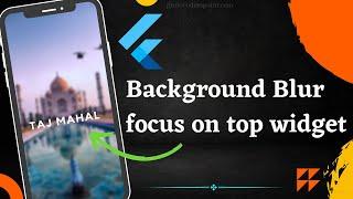 Blur Background in flutter using  BackdropFilter widget