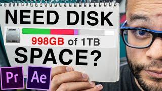 Free Up Disk Space FAST - How to Clear Media Cache Files in premiere pro & after effects