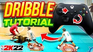 ADVANCED DRIBBLE TUTORIAL W/ HANDCAM ON NBA 2K22 + BEST DRIBBLE MOVES! FASTEST COMBOS TO LEARN 2K22!