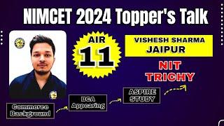 NIMCET 2024 Topper Vishesh Sharma AIR 11 Jaipur, Rajsthan - Aspire Study to NIT Trichy - Best NIMCET