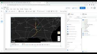 How to Create and Customize Line maps in Google Data Studio or Looker | Line Map in Looker Dashboard