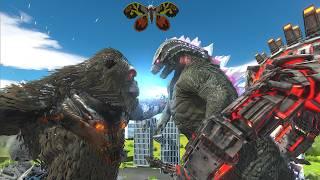 Mechagodzilla X Mechakong VS. Evolved Godzilla! - Animal Revolt Battle Simulator