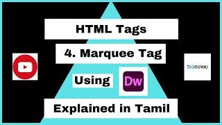 HTML Marquee Tag with example Program | Explained in Tamil | Tutorial | For Beginners