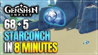 Starconch Locations | Fast and Efficient Farming Route | Yelan Ascension Materials |【Genshin Impact】