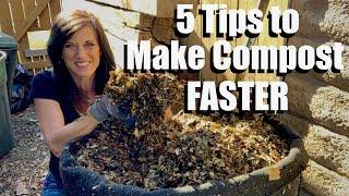 How to Make a Compost Pile & 5 Tips to Make Compost FASTER / How to Compost # 1