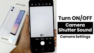 How to Turn ON/OFF Camera Shutter Sound In Samsung Galaxy A05 | Camera Settings