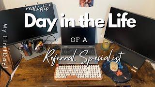 *realistic* day in the life of a referral specialist | how I got the job | work from home vlog 2022