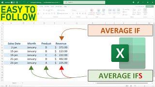 Average IF vs Average IFS - EXCEL - How and When  To Use Each Of Them (EASY Video)