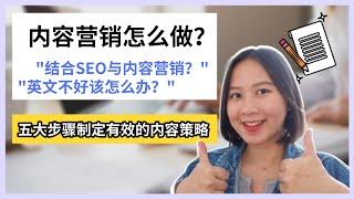 【中小企业营销】内容营销怎么做？五大步骤制定你的内容行销策略！| Content Marketing