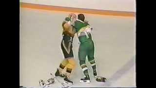 Vancouver Canucks vs Minnesota North Stars Brawl 1986