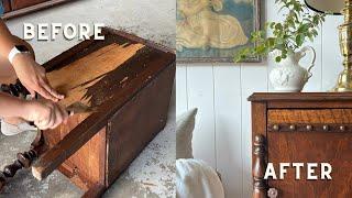 Satisfying Antique Furniture Restoration using gel stain