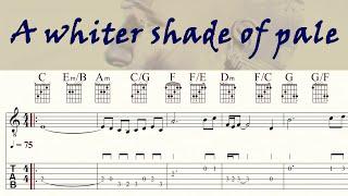 A WHITER SHADE OF PALE | PROCOL HARUM | Complete | Acoustic Guitar Lesson | TAB & Sheet Music