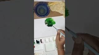 Water colouring ; Quick& Easy process of Water colour #short #drawing #art #sketch #watercolor