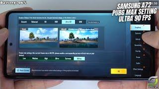 Samsung Galaxy A72 test game PUBG 1.6 Resistance Max Setting Ultra 90 FPS