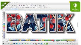 cara memasukan gambar ke dalam text di coreldraw | tutorial coreldraw x 7 untuk pemula