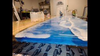 How to make realistic ocean waves using epoxy, alcohol, spray paint, and pigments. full tutorial