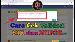 Cara Cek Validasi NIK dan NUPTK