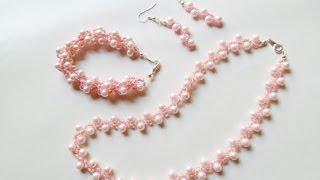 PandaHall Jewelry Making Tutorial Video--How to Make Beaded Spiral Pearl Jewelry Set