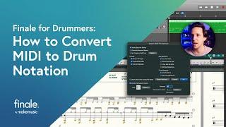 Finale for Drummers #9: How to Convert MIDI to Drum Notation