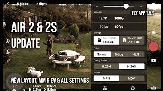 DJI Air 2 & 2S Fly App Update - Camera Settings & Exposure Lock