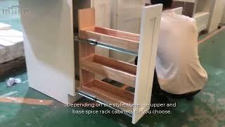 Pull Out Spice Rack Kitchen Base Cabinet