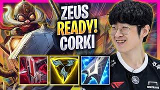 ZEUS IS READY TO PLAY CORKI TOP! - T1 Zeus Plays Corki TOP vs Renekton! | Season 2024