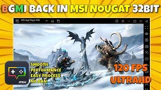 How to play BGMI in MSI App player NOUGAT 32bit Latest update | Best Performance | No Mouse Jitter