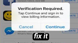 how to fix verification required on app store ios 17/ app store verification required problem