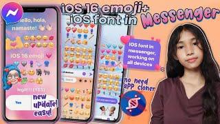 iOS 16 EMOJI + FONT IN MESSENGER! new update (NO NEED ANY APPS) WORKING  | Lovely Umali