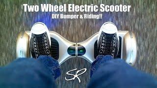 Self Balancing Electric Scooter DIY Bumper & RIDING!! | IO Hawk Monorover Phunkeeduck Tutorial