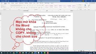 Hướng dẫn mở khóa file Word không cho copy, không cho chỉnh sửa đơn giản thành công 100%