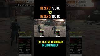 Ryzen 7 7700X vs Ryzen 5 9600X  CPU Comparison #gaming #benchmark #cpu #ryzen