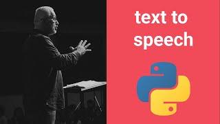 Text to Speech with 400 IQ Python code | Speech Recognition