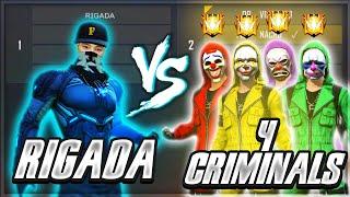 SOLO VS SQUAD GAMEPLAY | 1VS4 RIGADA VS 4 CRIMINALS - BEST GAMEPLAY EVER