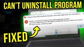 How to Fix Cannot Uninstall Program on Windows 11/10 - FORCE Apps to Uninstall [UPDATED 2024]